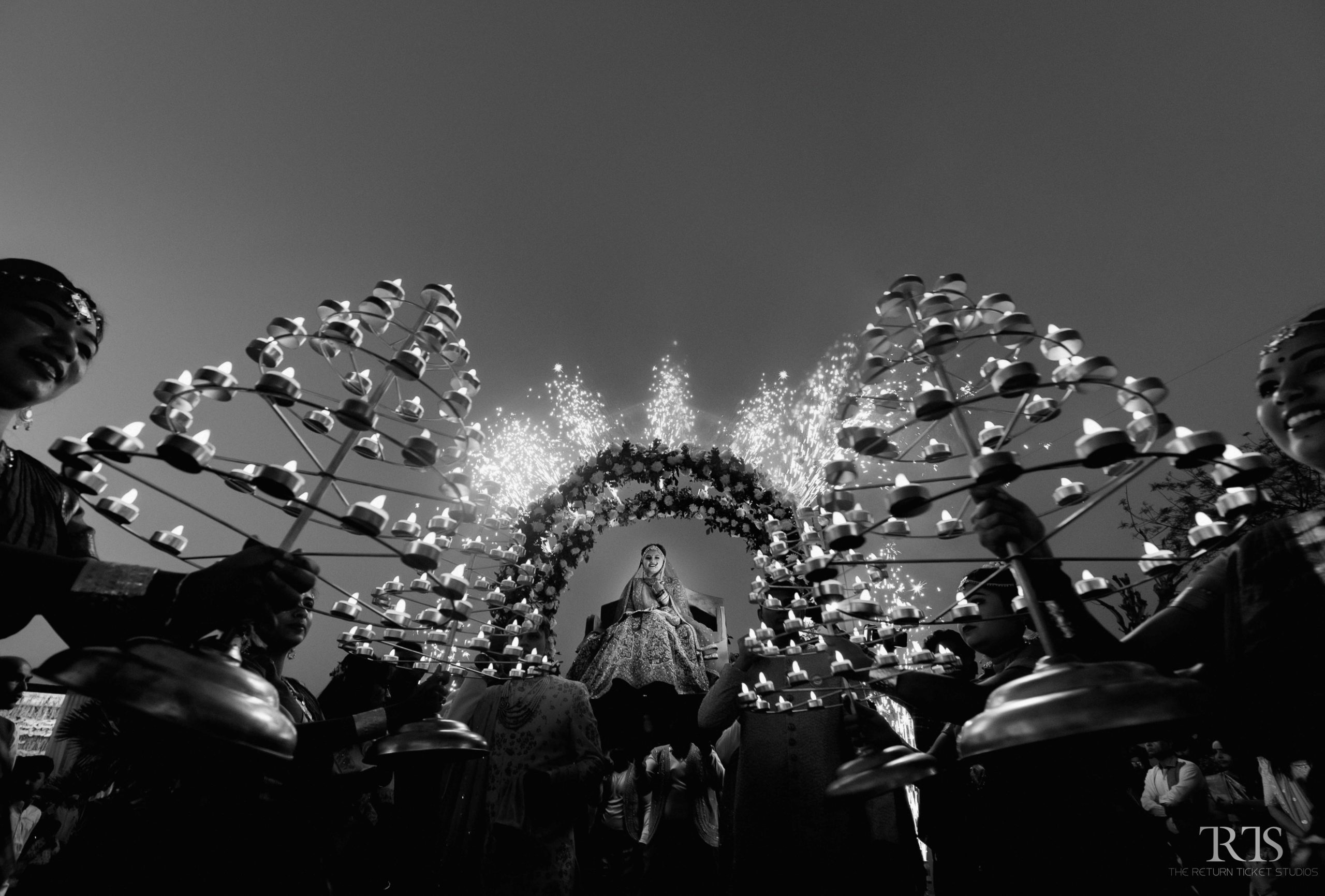 beautiful bridal entry Beautiful candid photography of pre wedding and wedding by The Return Ticket Studios 