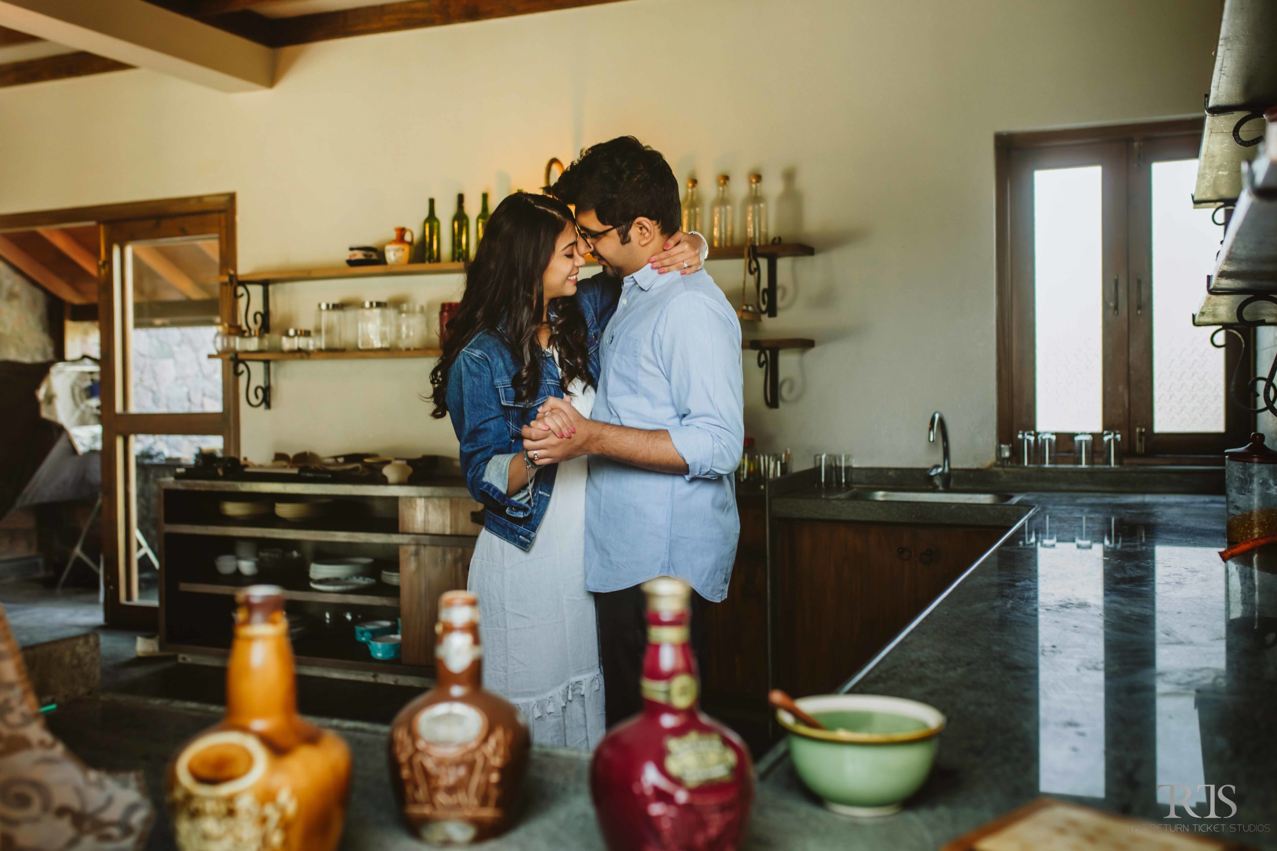 beautiful couple dancing in the kitchen Beautiful candid photography of pre wedding and wedding by The Return Ticket Studios 